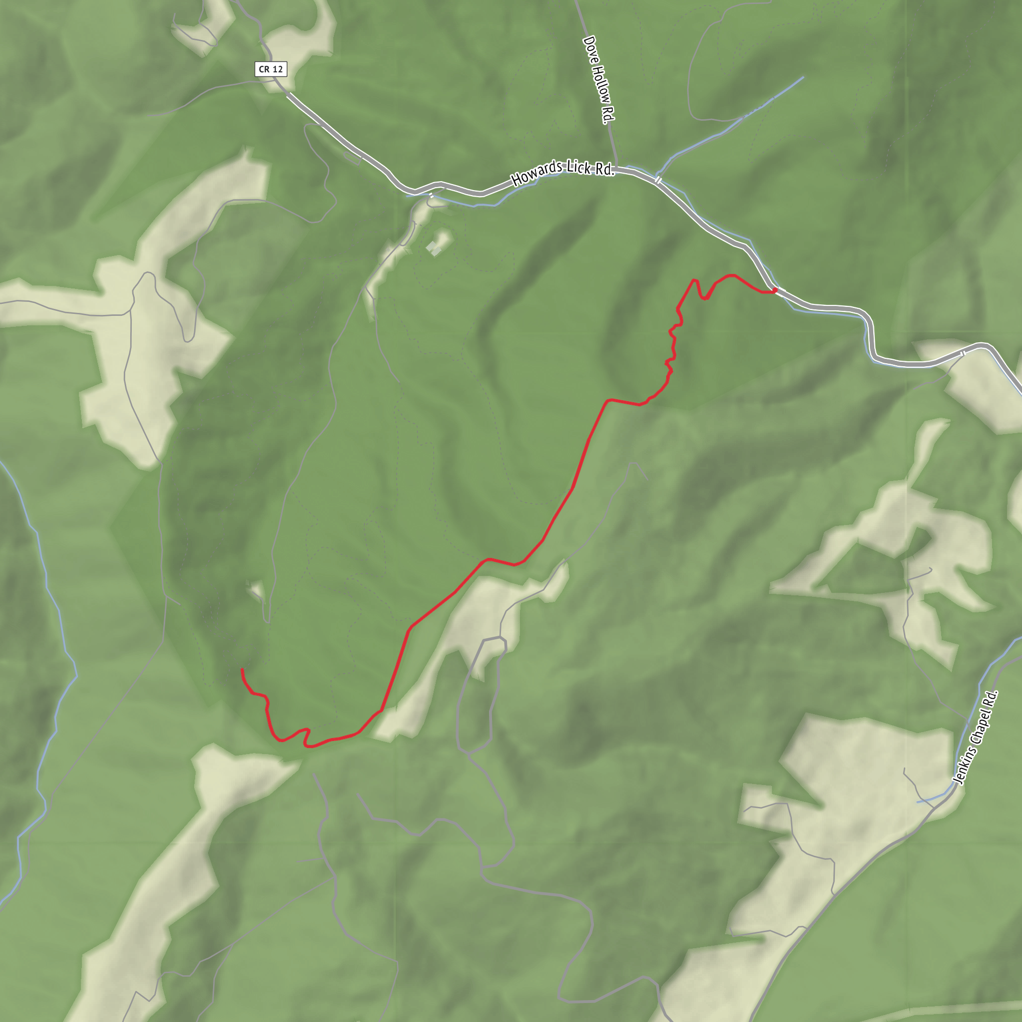 E Ridge Trail mobile static map