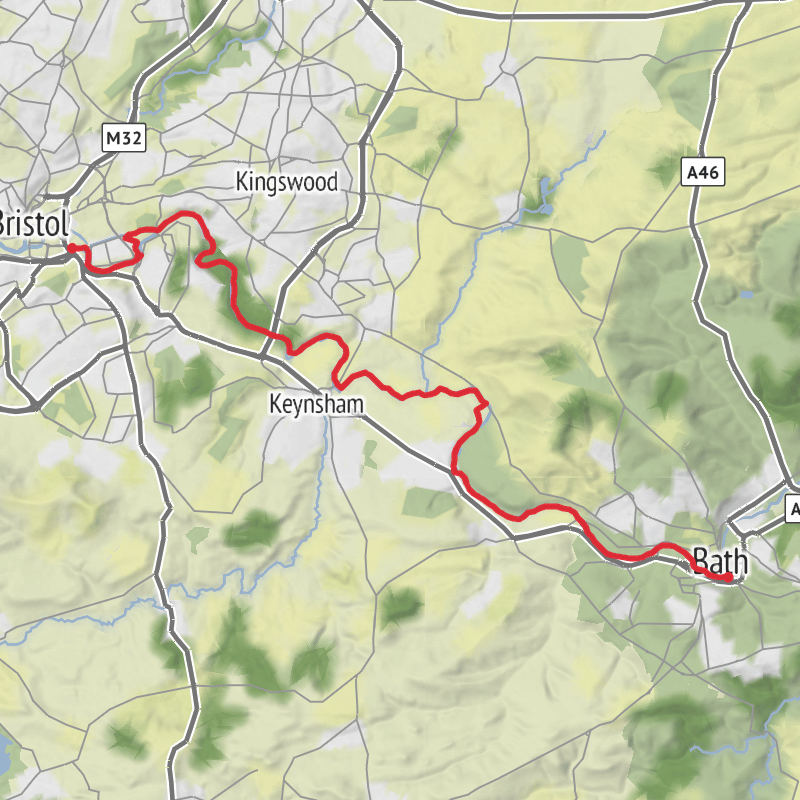 A map preview of the recording Bristol Navigate.
