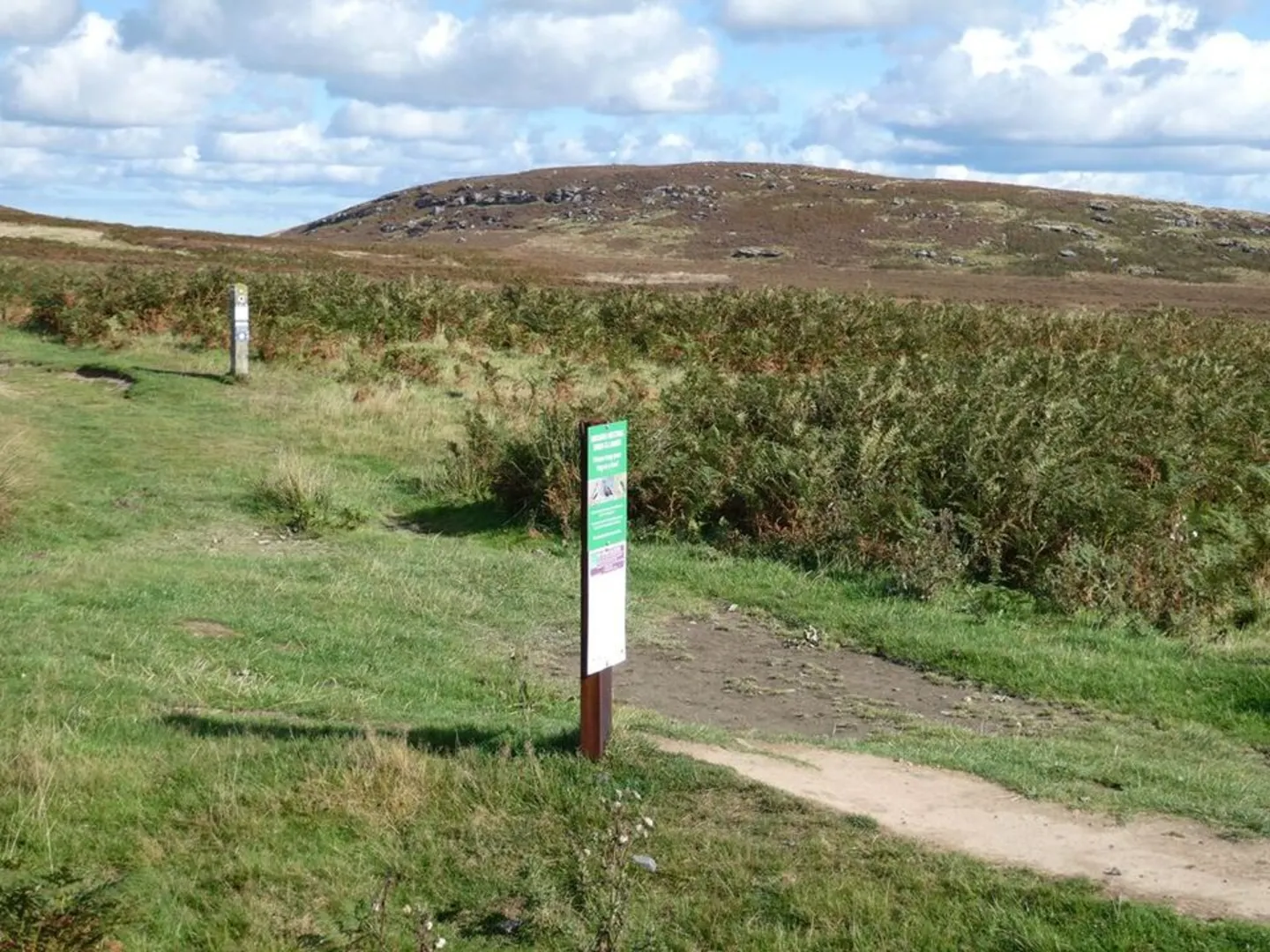 An image depicting the trail Simonside Hills Loop and its surrounding area.