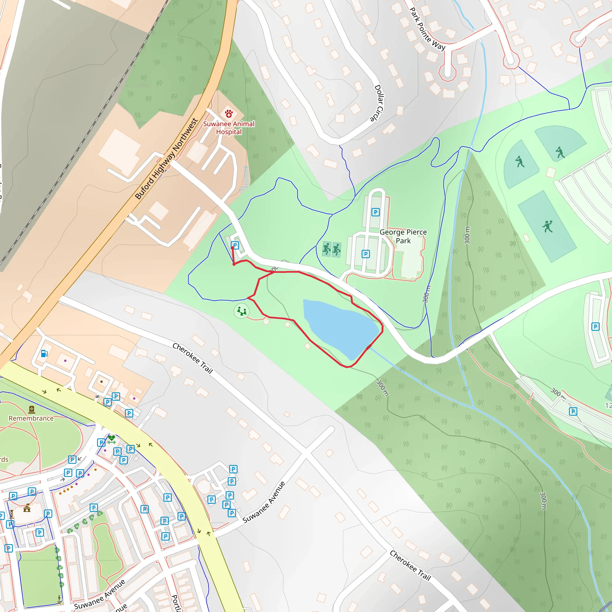 Playground George Pierce Park Loop mobile static map