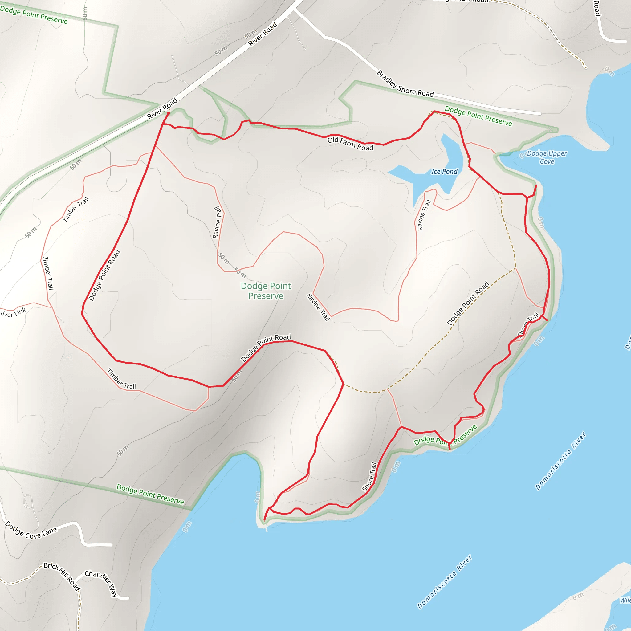 Ice Pond - Old Farm Road mobile static map