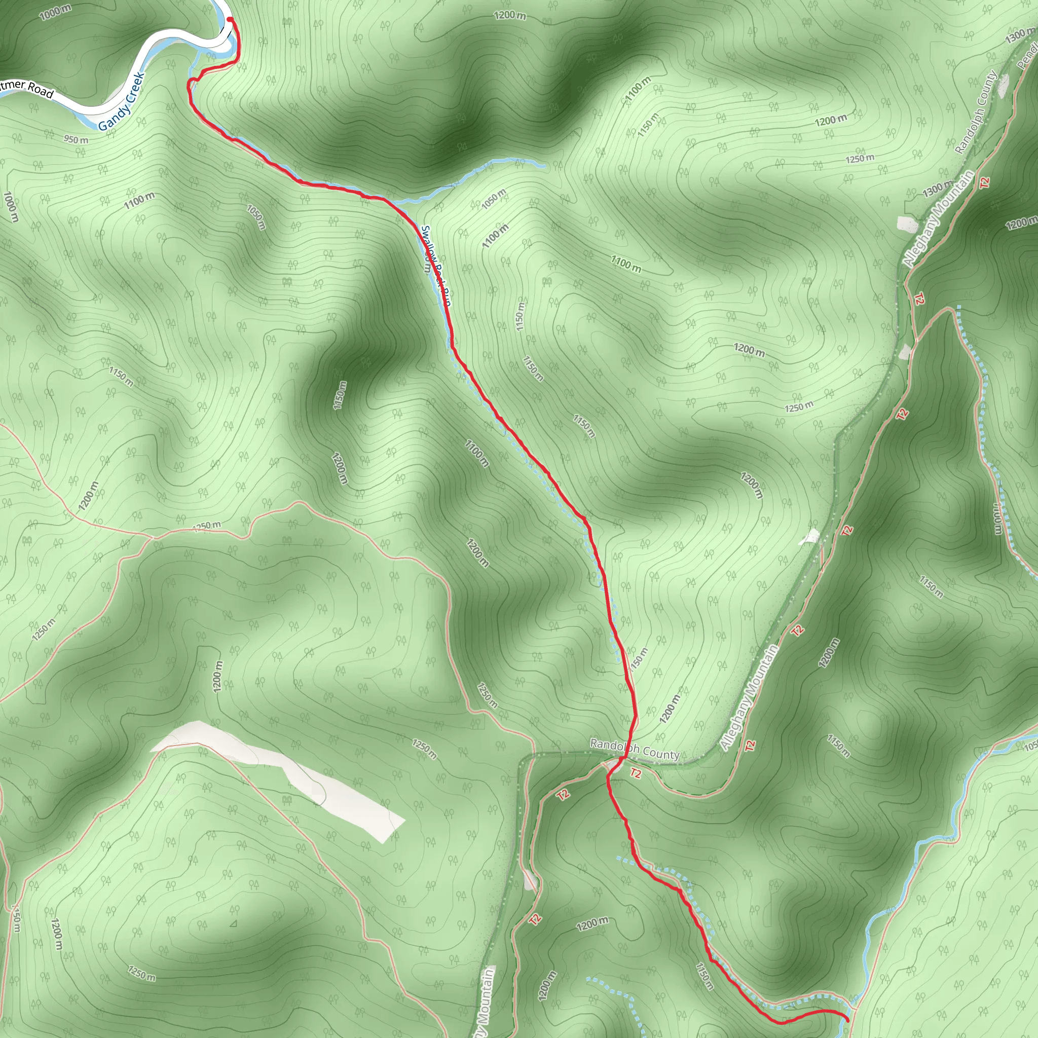 Swallow Rock Trail mobile static map