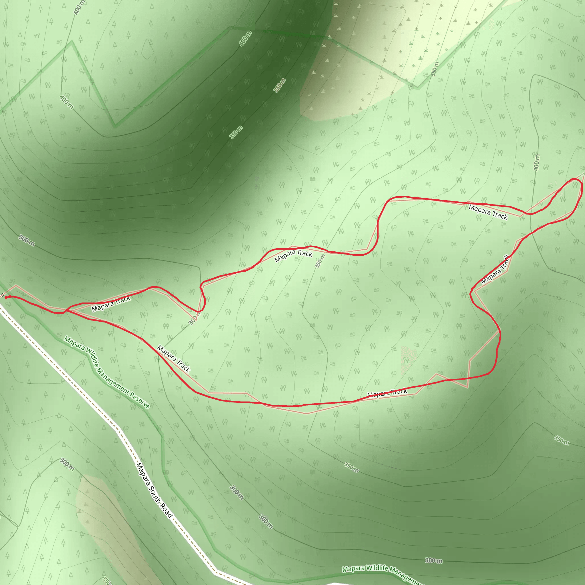 Mapara Track mobile static map