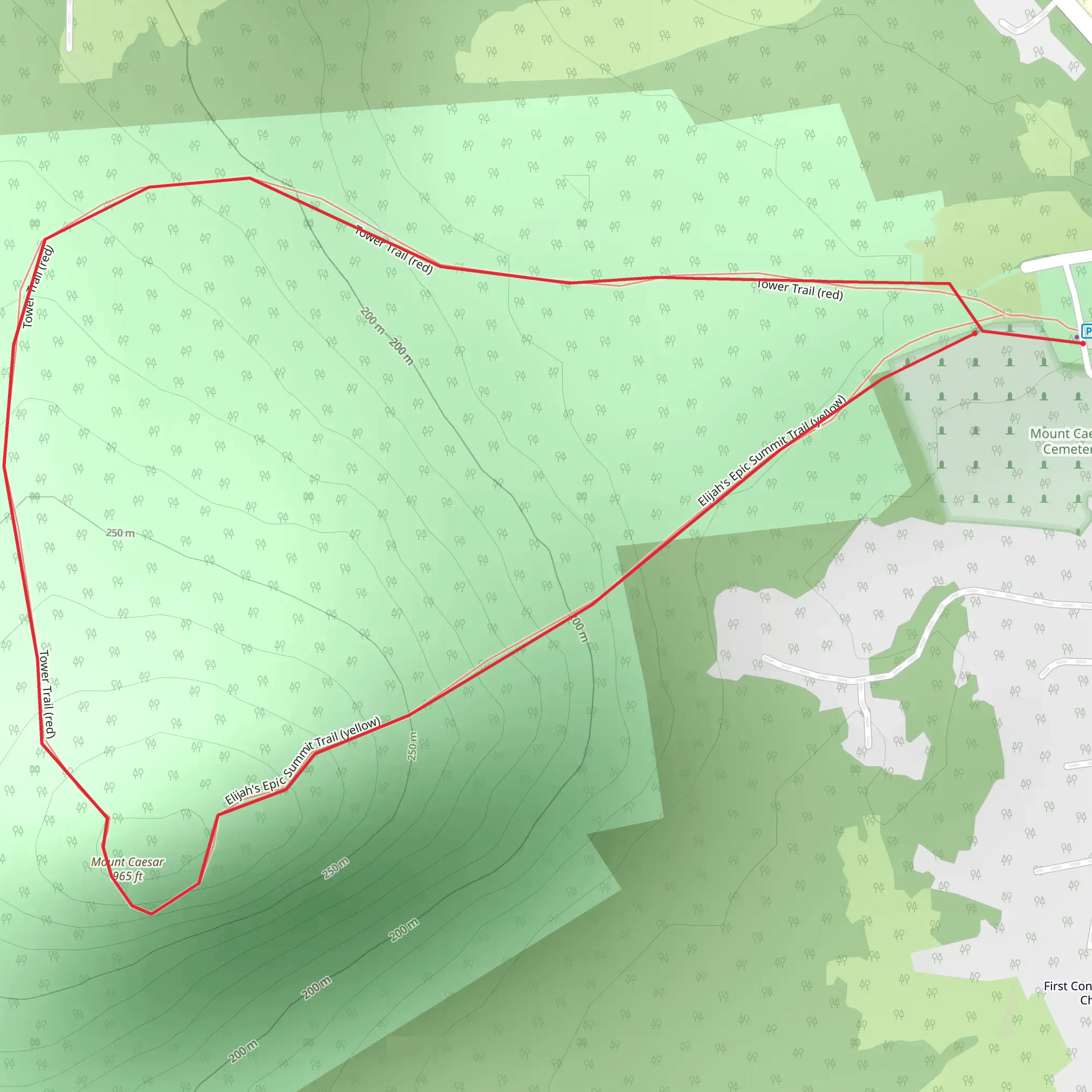 Mount Caesar Loop mobile static map