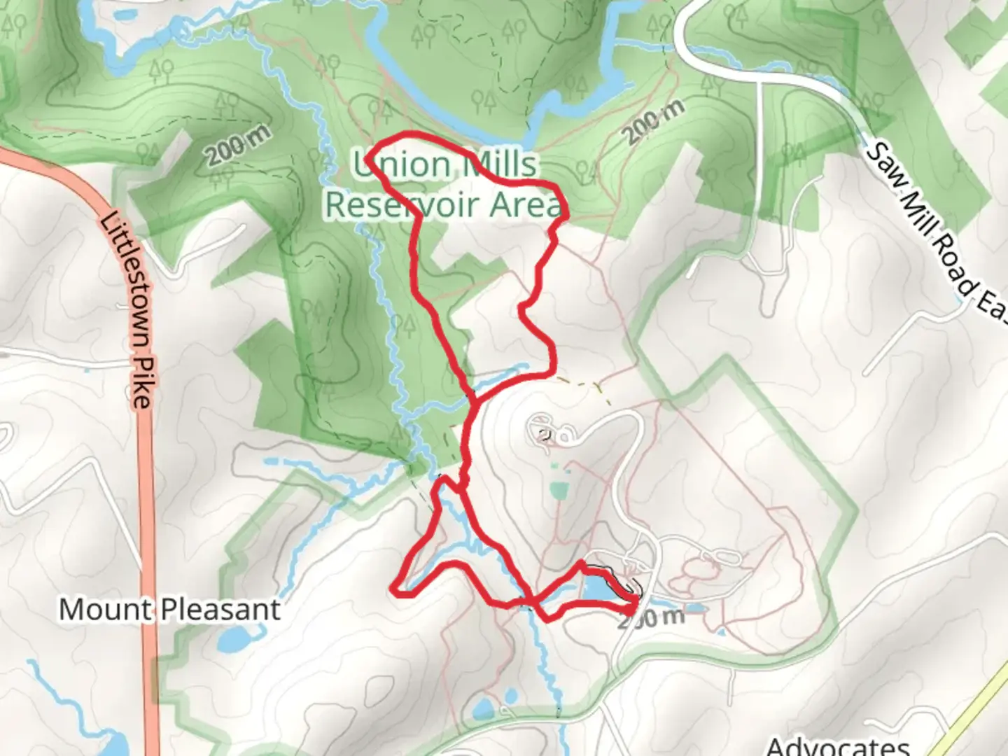 An image depicting the trail Lake Hashawha Loop via Hickory and Stram Trail and its surrounding area.