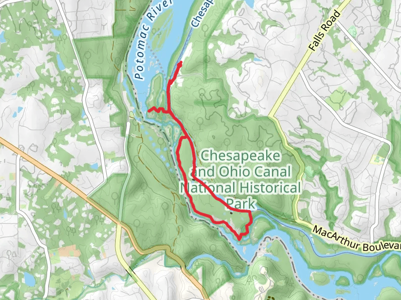 Chesapeake and Ohio Canal Loop via ADT