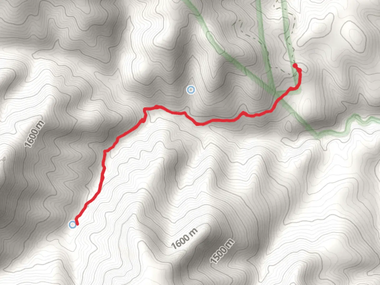 An image depicting the trail Goat Springs Trail and its surrounding area.