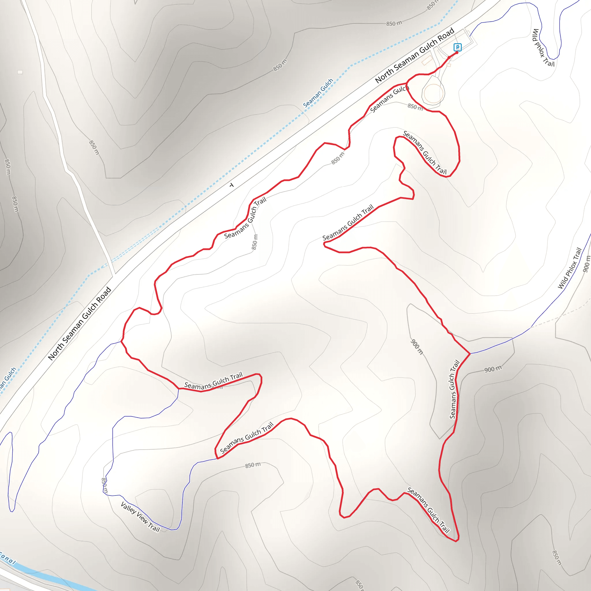 Seamans Gulch Loop Trail mobile static map