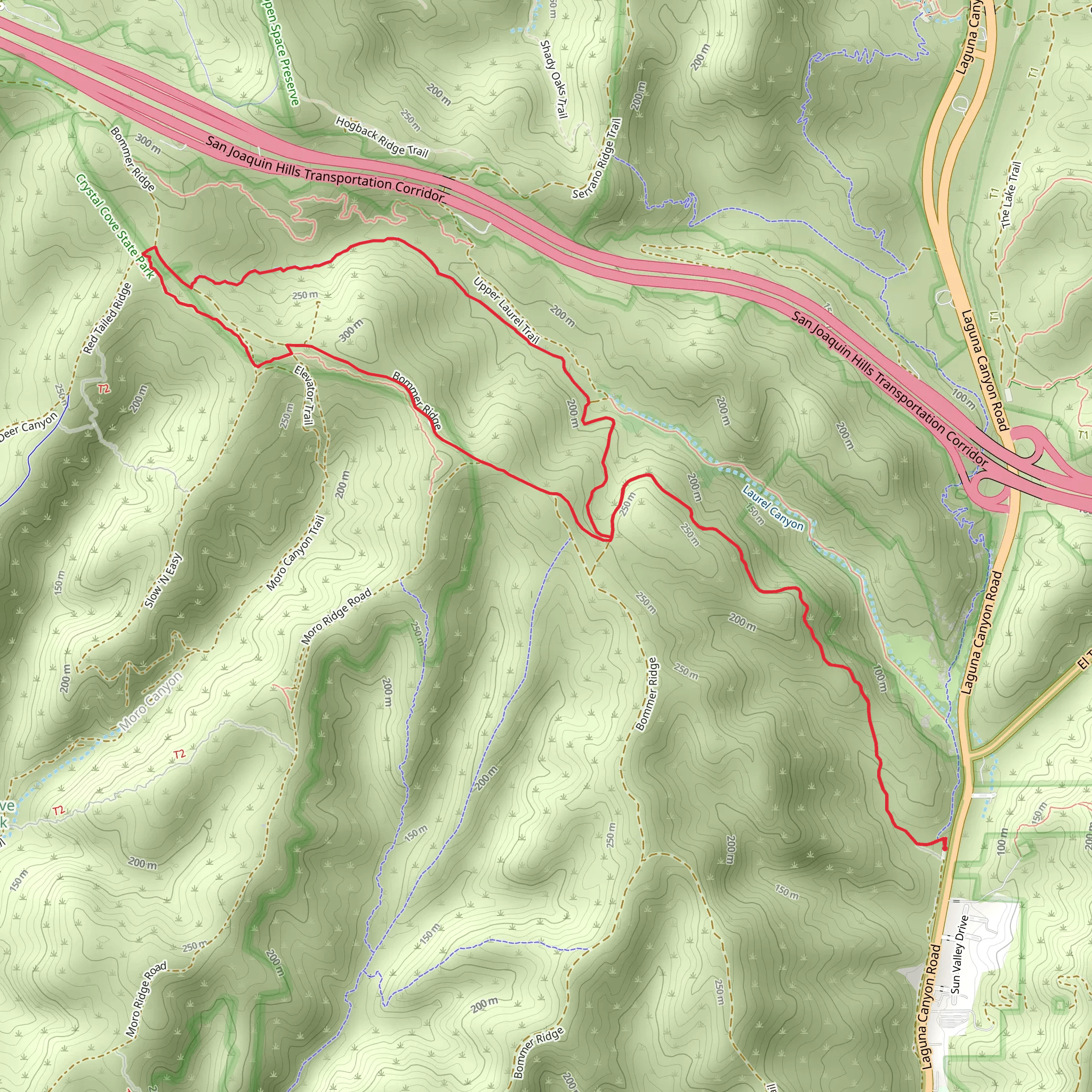 Bommer Ridge and Lizard Loop Trail mobile static map