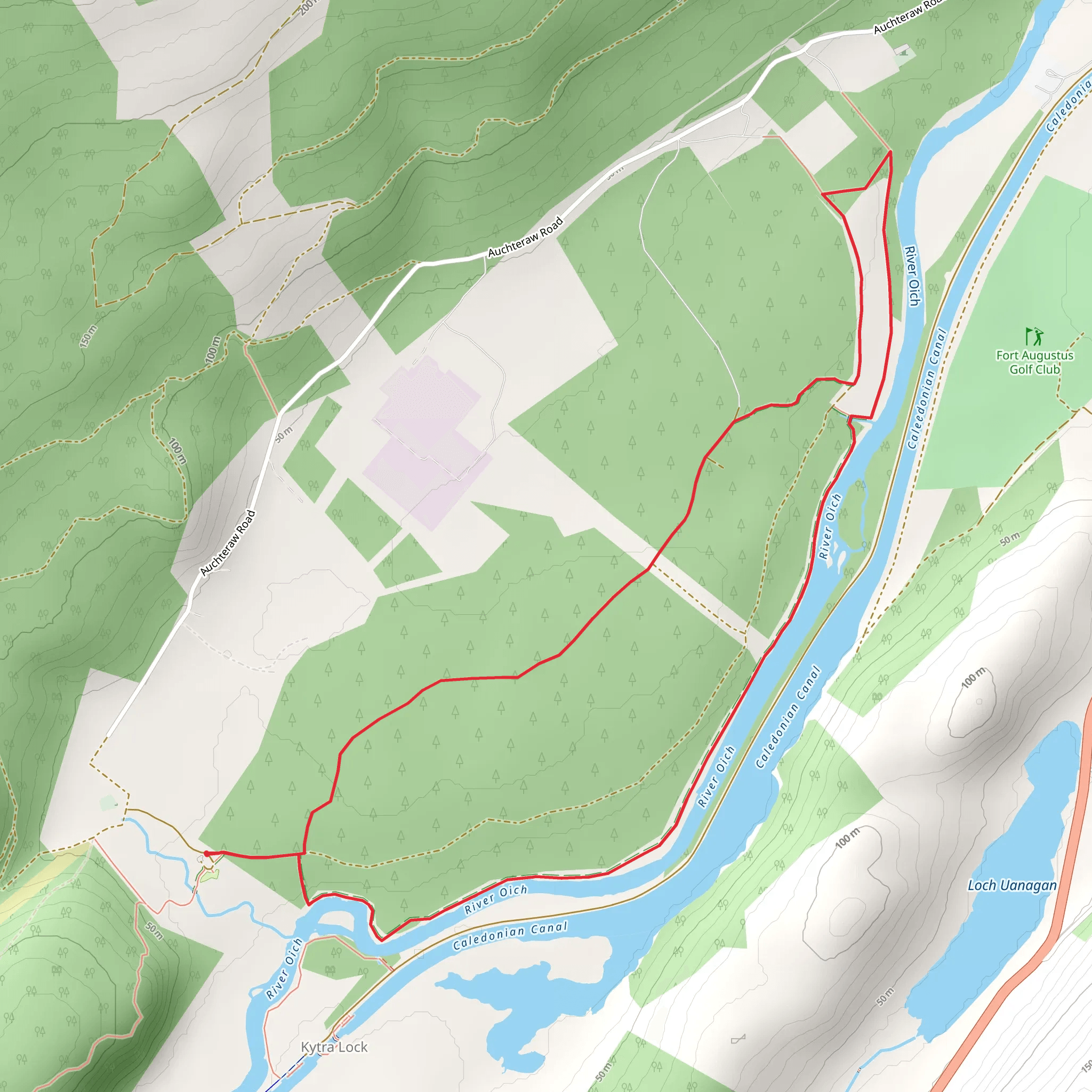 River Oich Loop - Auchterawe mobile static map