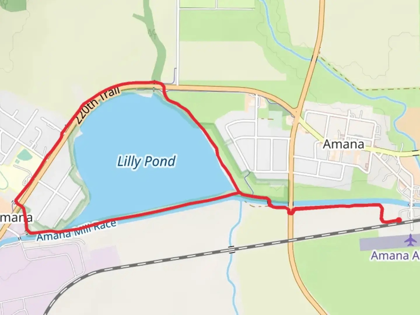 An image depicting the trail Lily Pond Loop and its surrounding area.
