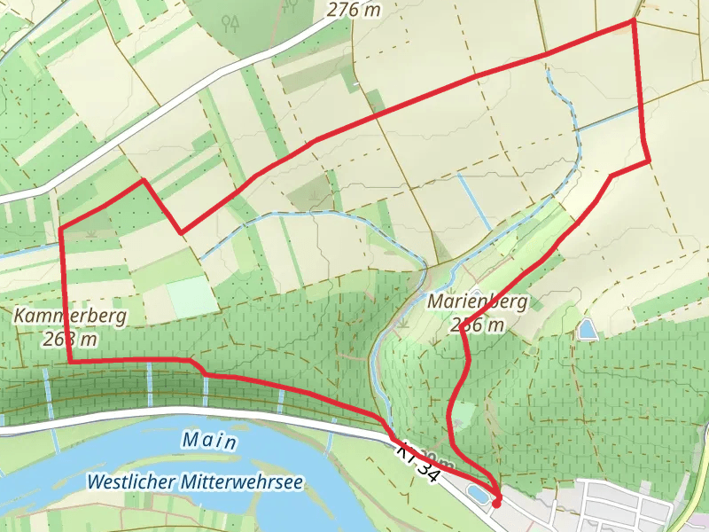Kammerberg via Mainweg Teil and Mainschleife