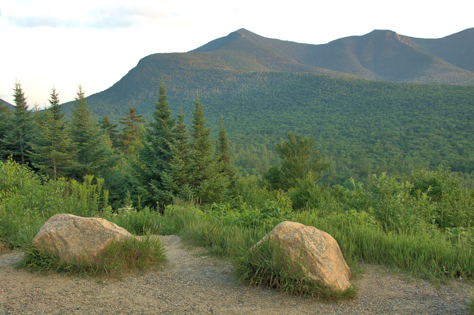An image depicting the trail Mount Osceola and East Peak Trail and its surrounding area.