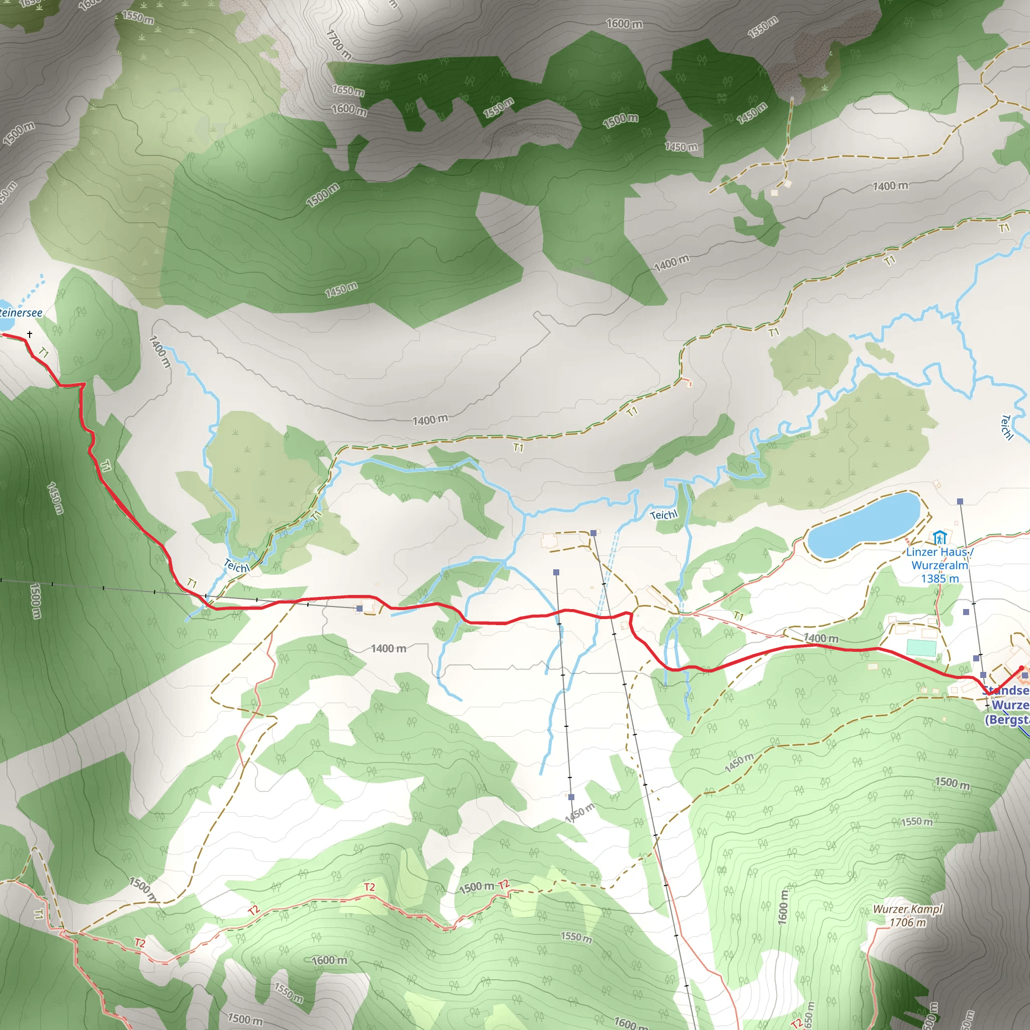 Wurzeralm - Brunnsteinersee Lake mobile static map