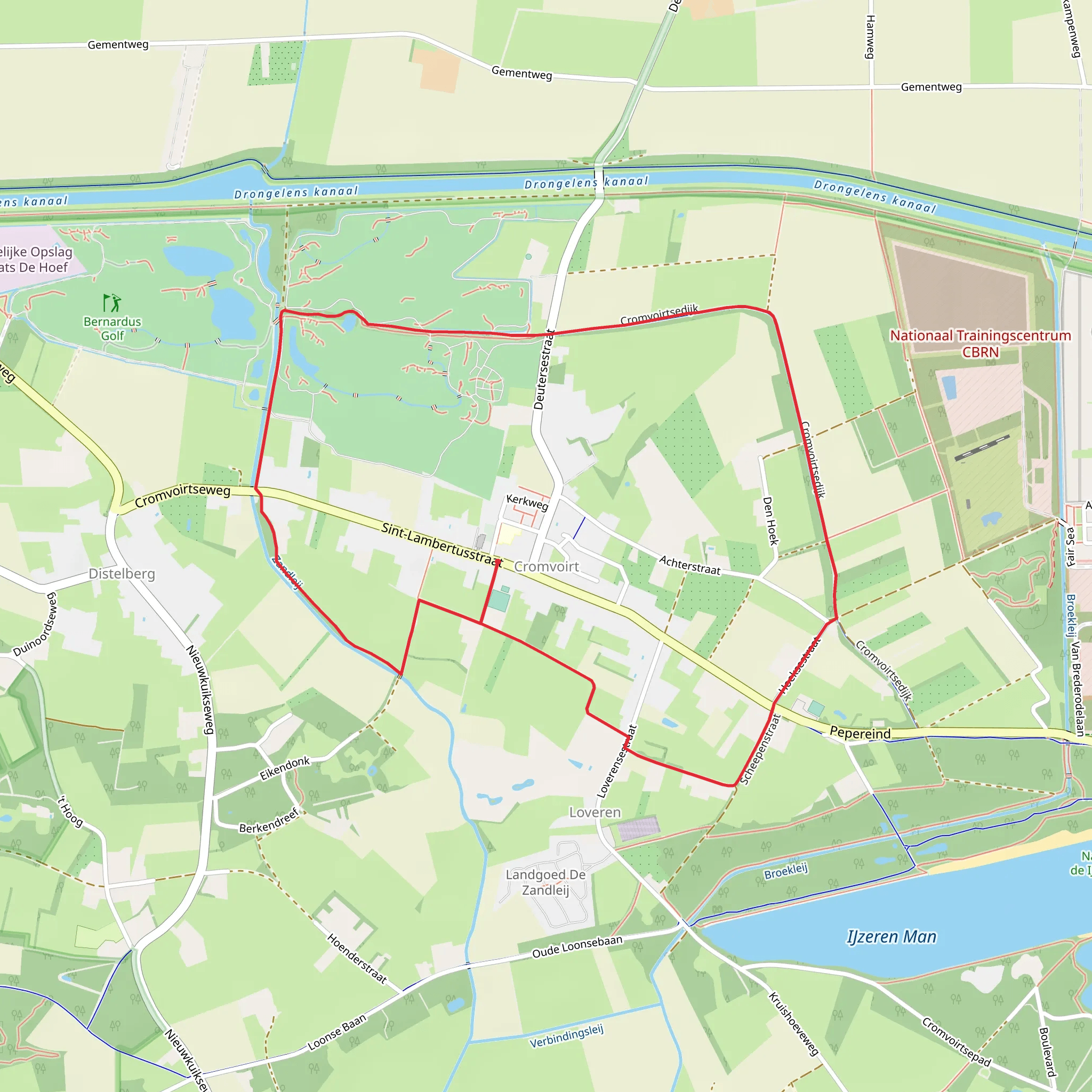 Ommetje Cromvoirt Loop mobile static map