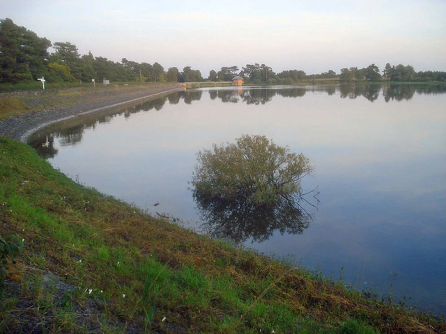 An image depicting the trail Cropston Reservoir and its surrounding area.