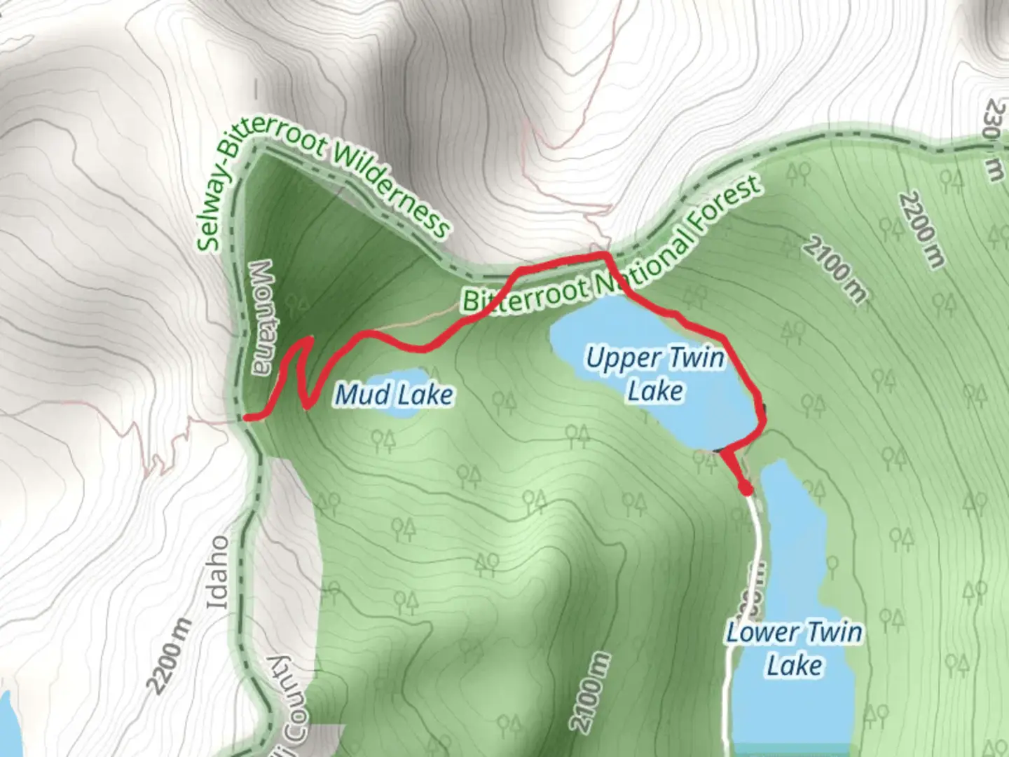 An image depicting the trail Wahoo Pass via Lost Horse Trail and its surrounding area.