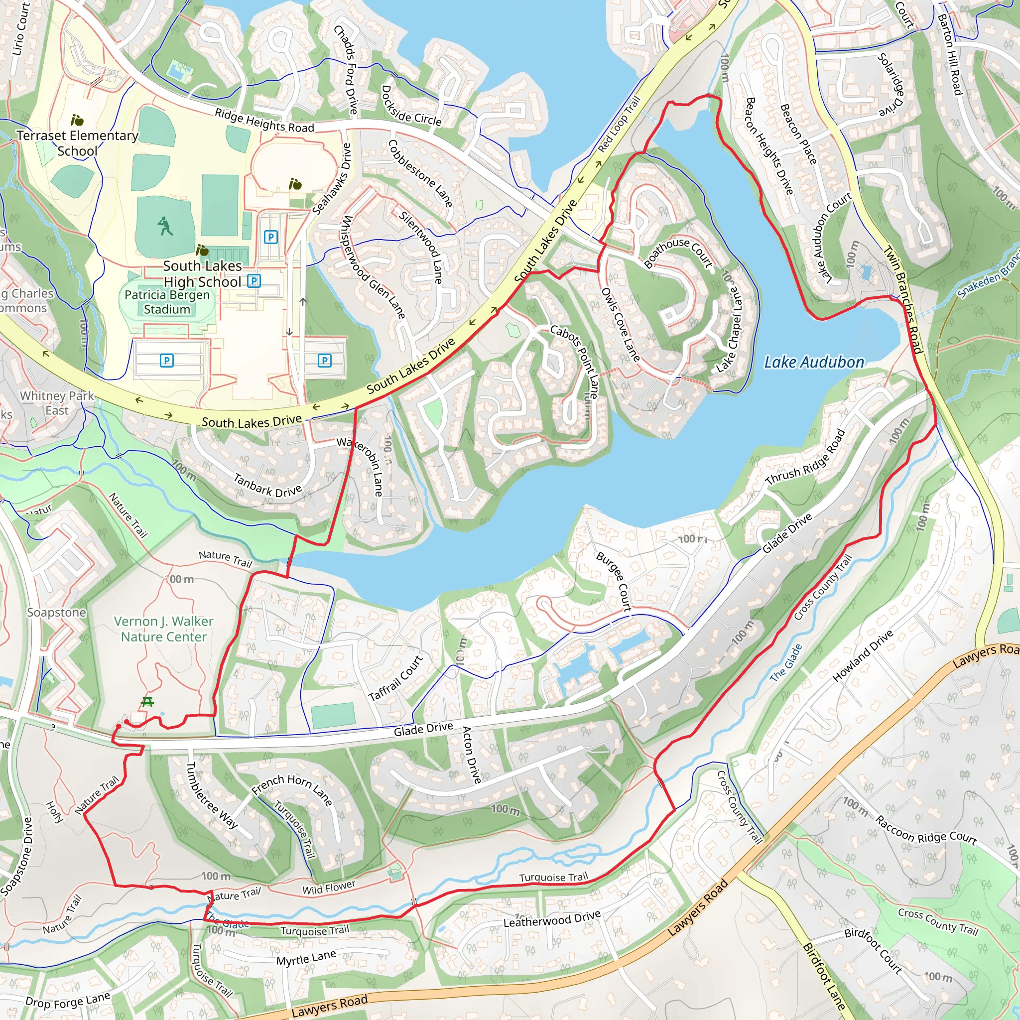 ADA Trail, Cross Country Trail and Turquoise Loop Trail mobile static map