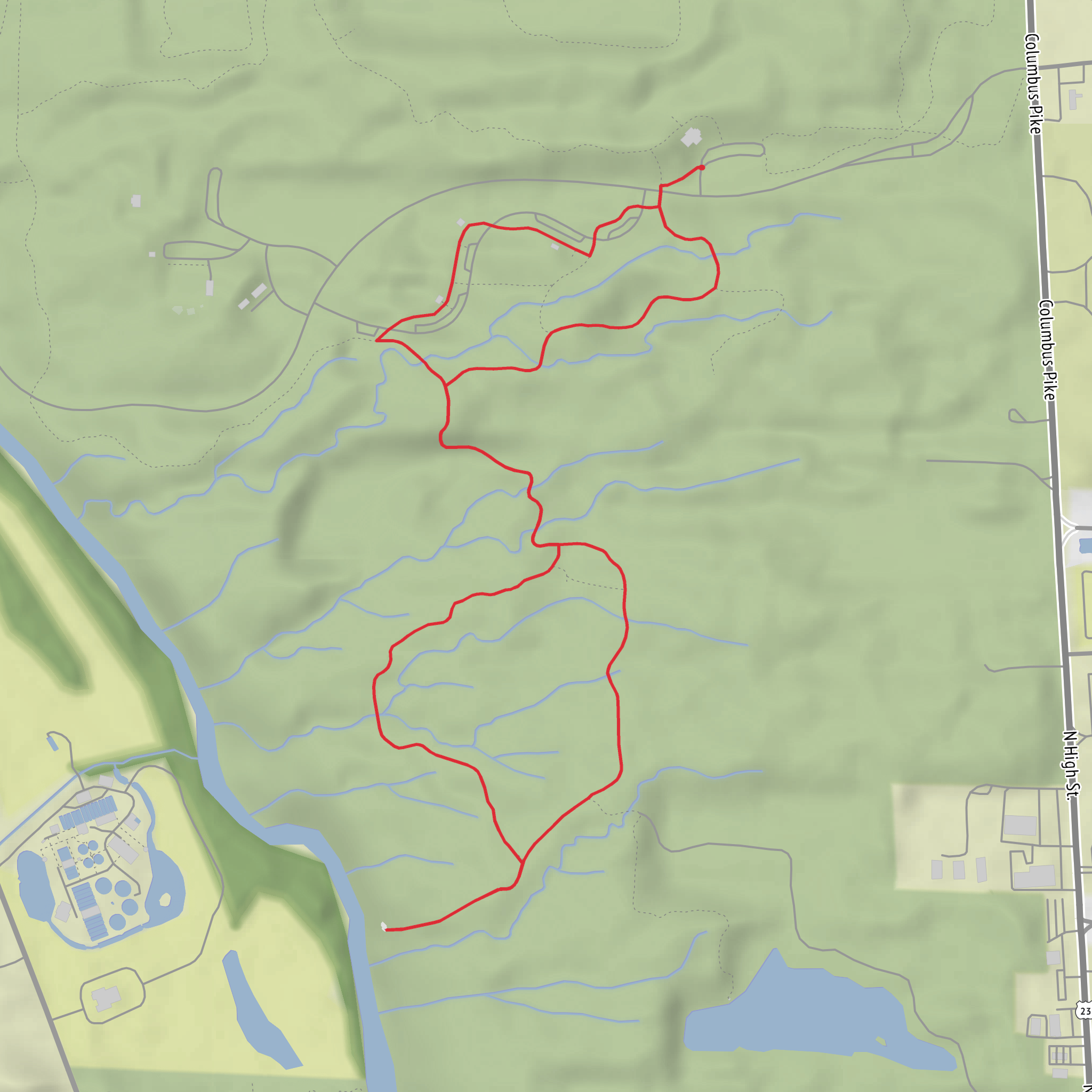 Overlook Deck via Dripping Rock trail and Overlook Trail mobile static map