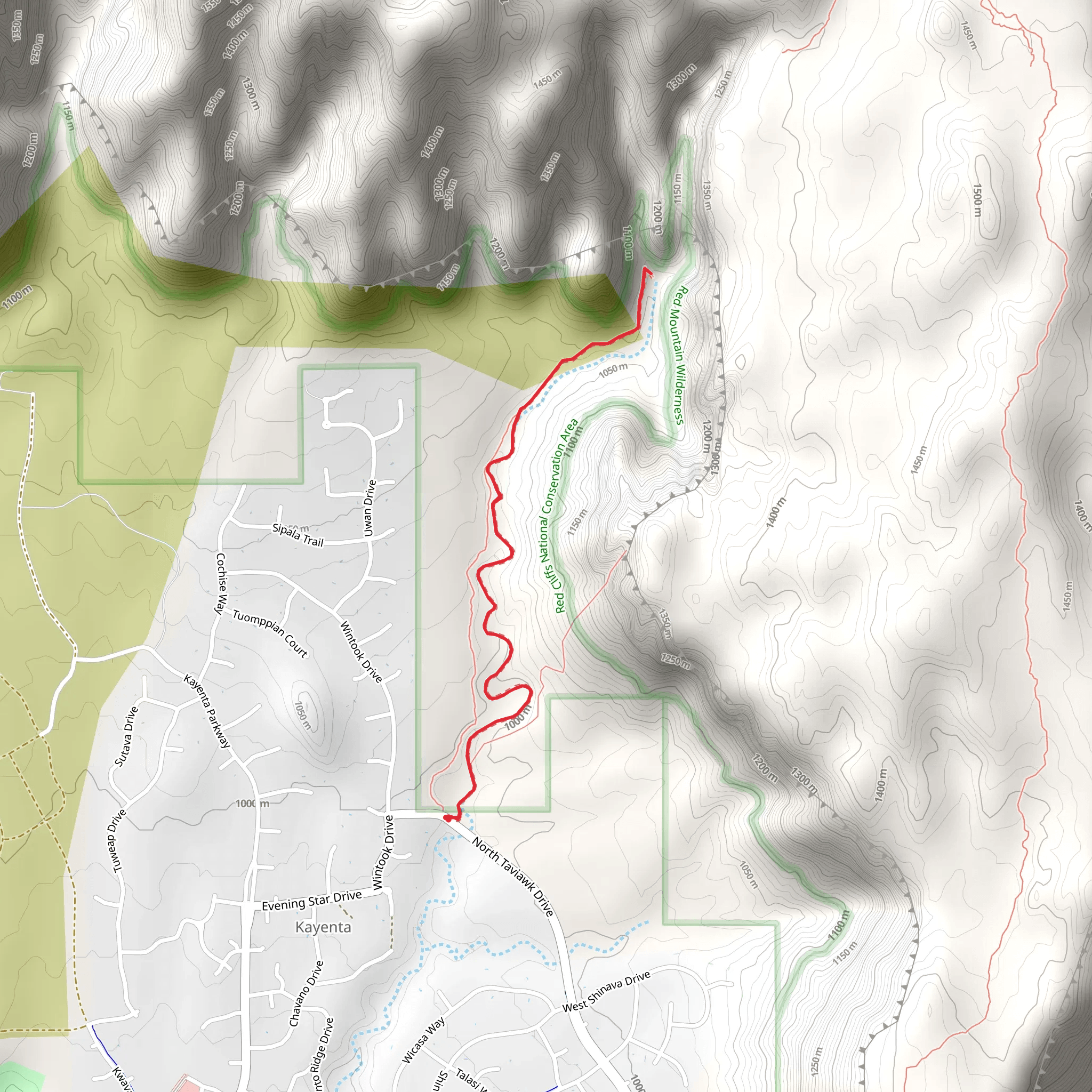 Hellhole Trail mobile static map