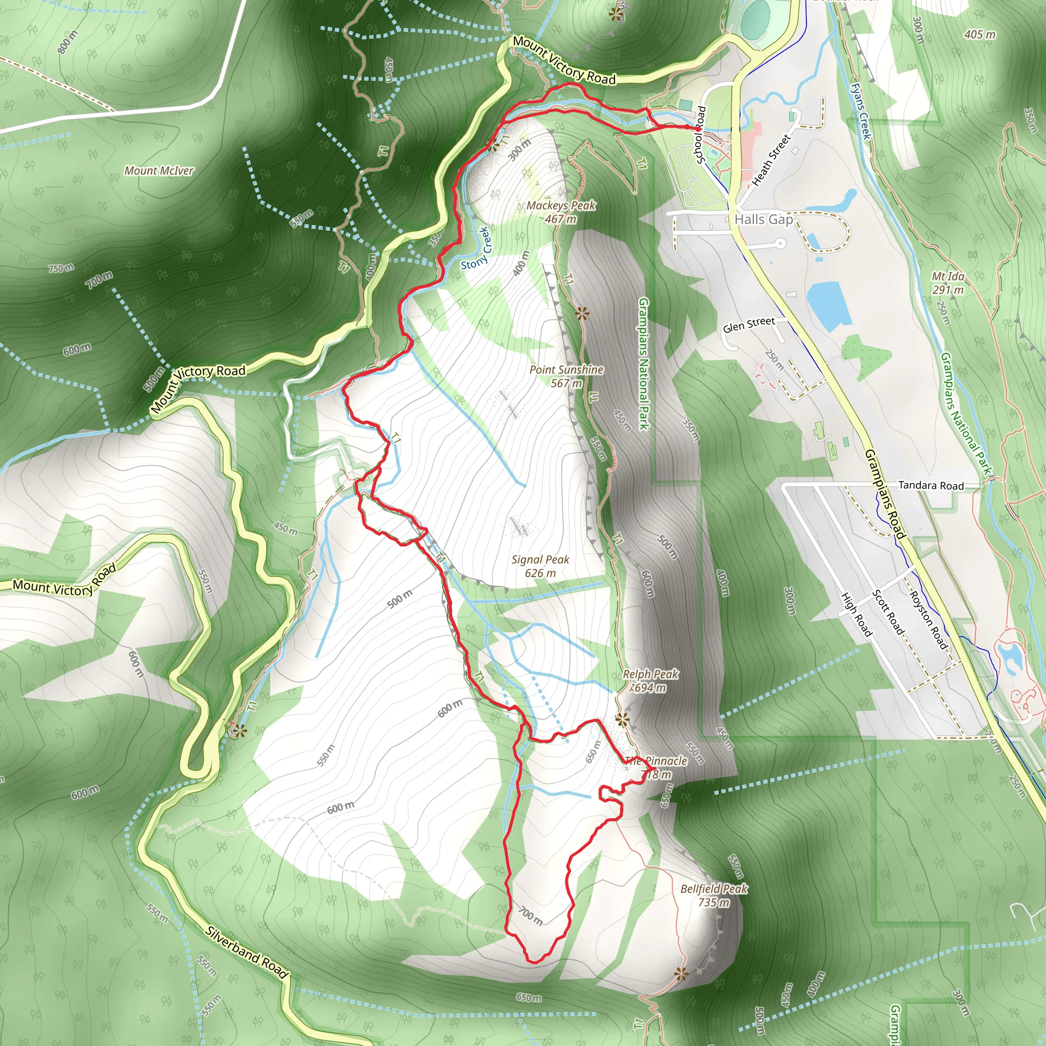 Pinnacle Wonderland Forest Trail mobile static map