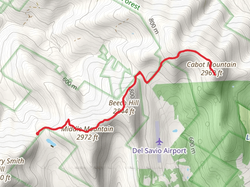 Middle Mountain Trail and Touch-Me-Not Trail