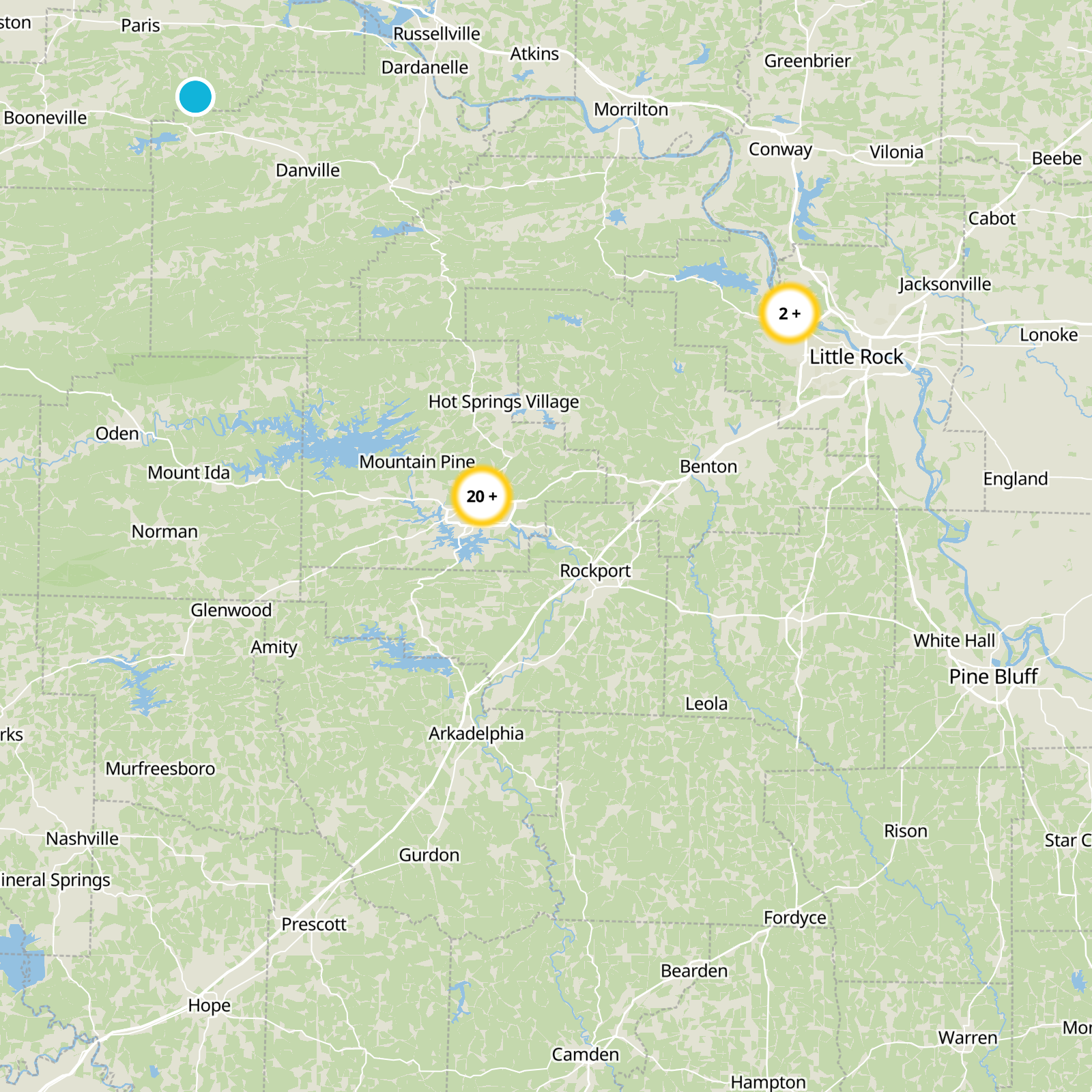 Hot Spring County Static Map