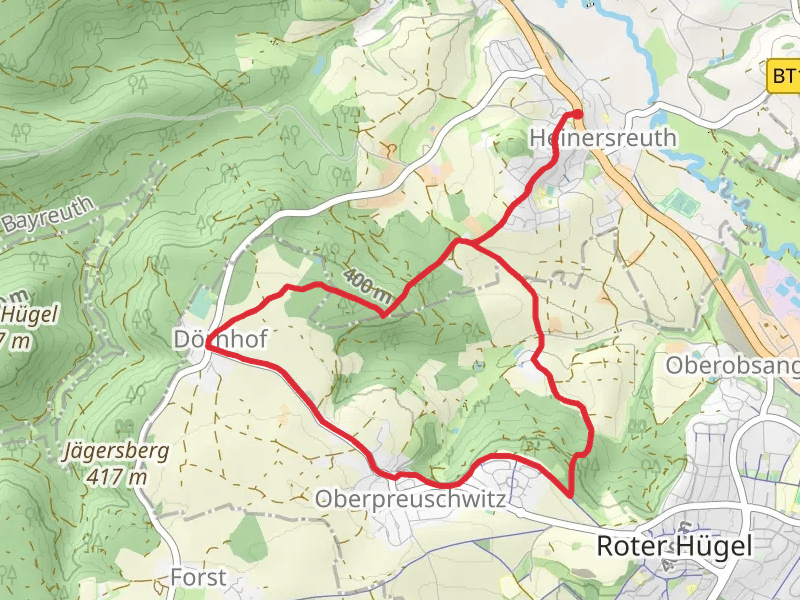 Oberpreuschwitz and Dornhof Loop from Heinersreuth