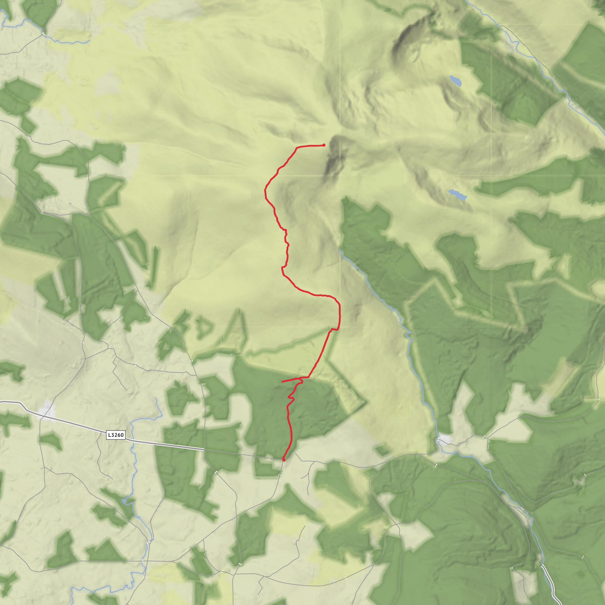 Lugnaquilla - Slieveboy Mountain mobile static map