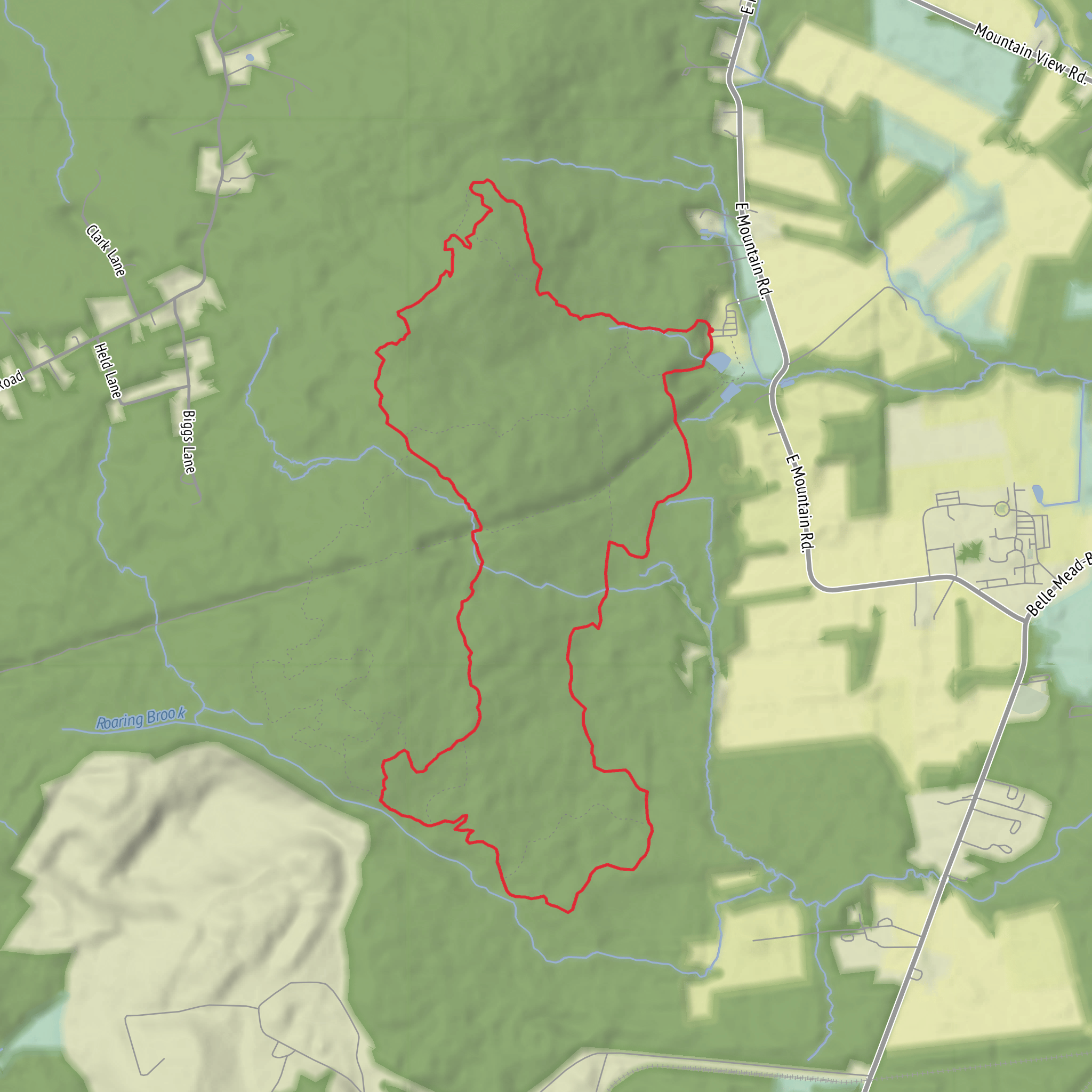 Yellow Trail, Ridge Trail, Tributary Trail and Maple Flats Trail mobile static map