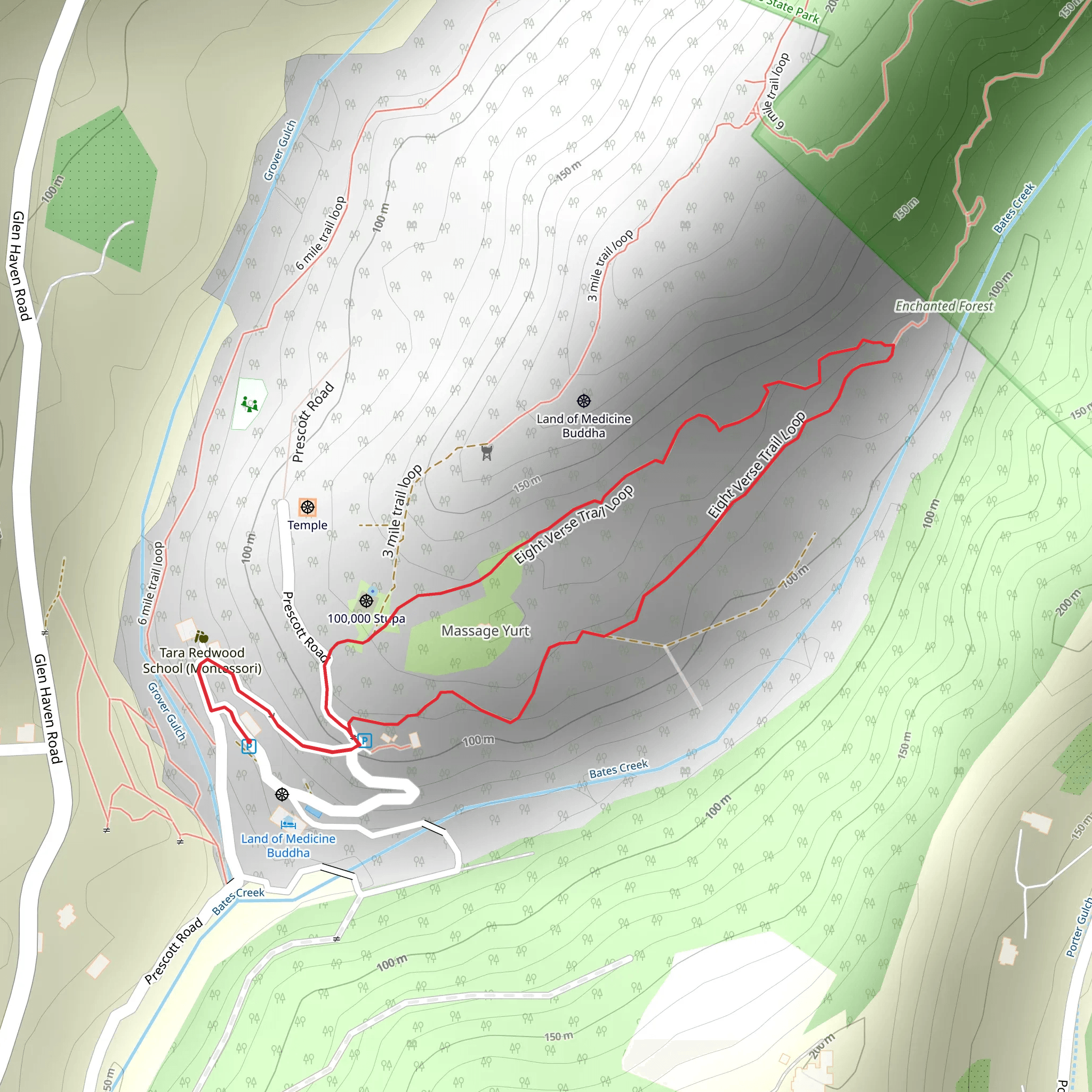 Eight Verse Loop Trail mobile static map