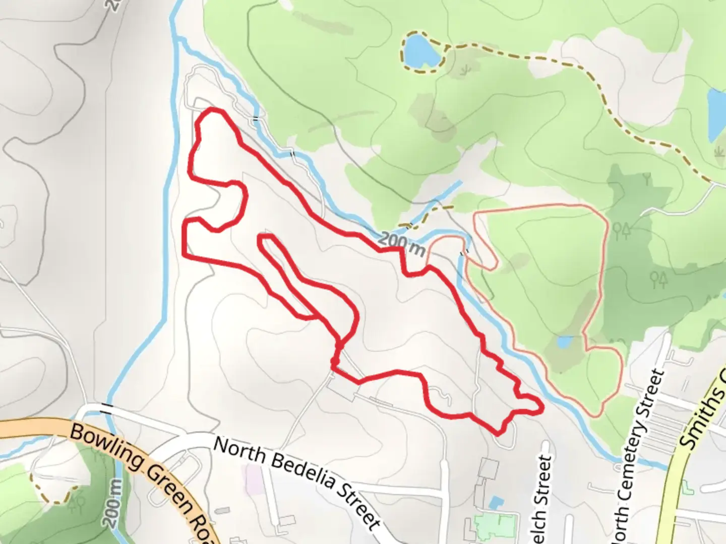 An image depicting the trail West Bays Fork Loop and its surrounding area.