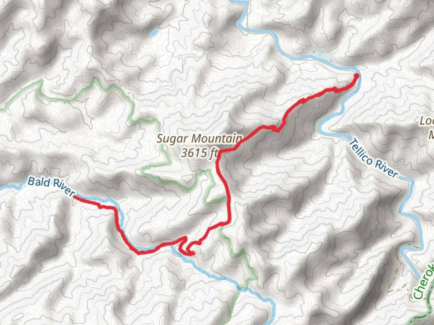 An image depicting the trail Benton MacKaye Trail - River Road and its surrounding area.