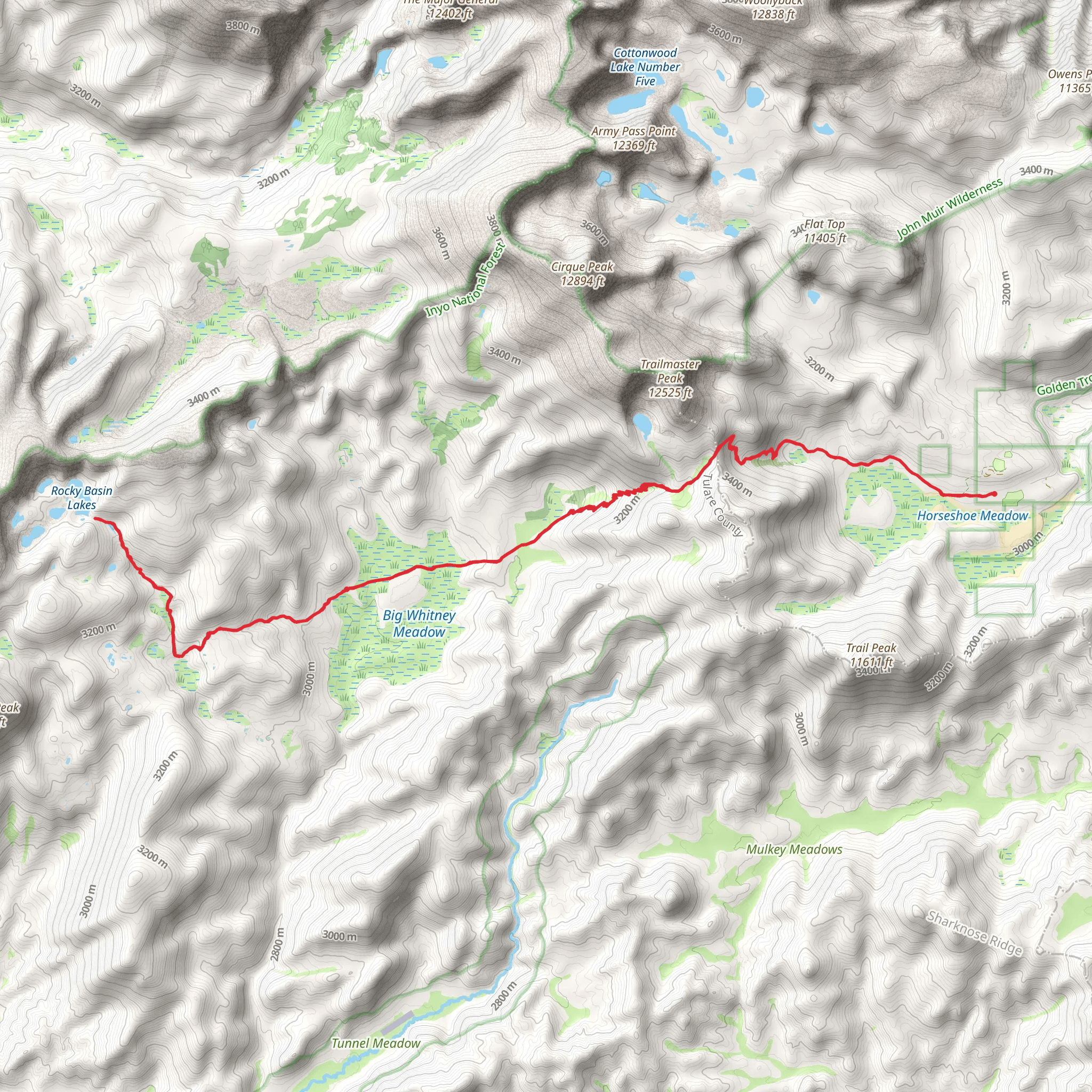 Barigan Stringer Lake via Theodore Solomons Trail mobile static map