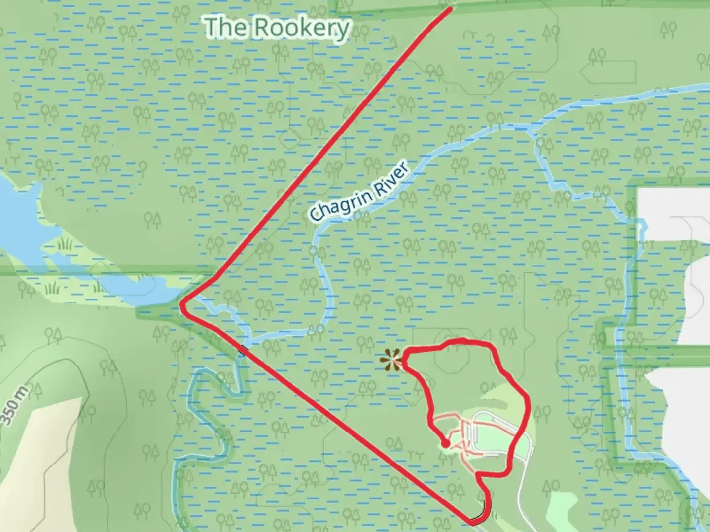 An image depicting the trail Woodcock and Interurban Trail and its surrounding area.
