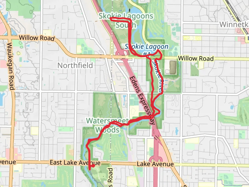 North Branch Red, Green and Yellow Paved Trail and Skokie Lagoon Loop