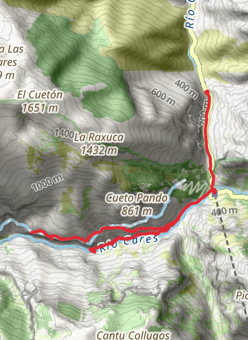 Cabrales Walking mobile static map