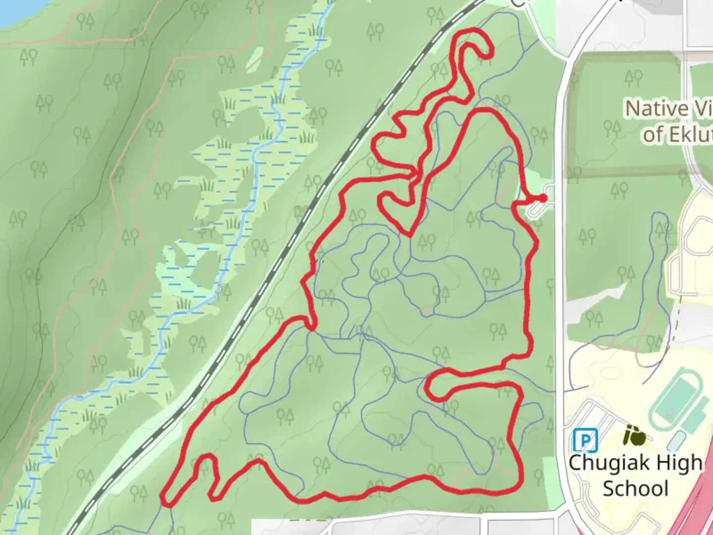 An image depicting the trail North Pasture, Bridge and Swamp Loop Trail and its surrounding area.