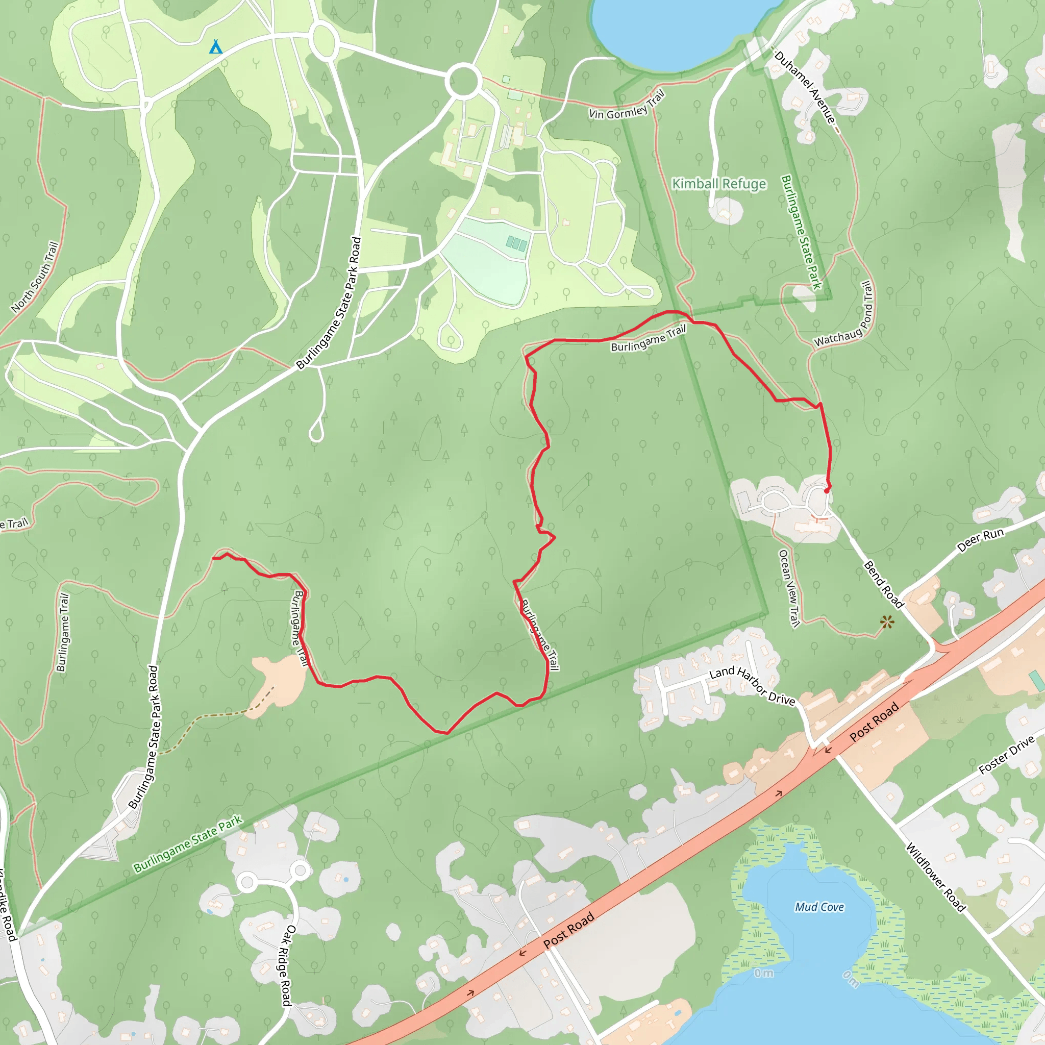 Burlingame Trail mobile static map