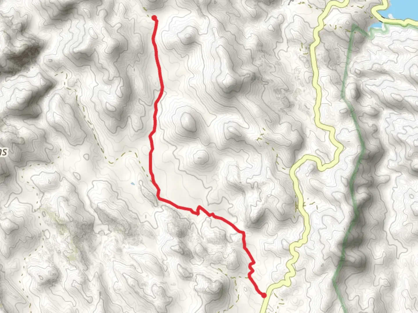 An image depicting the trail Bagley Tank via Forest Road 12 - Willow Spring and its surrounding area.
