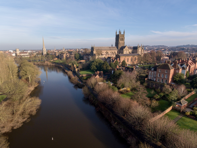 Two Rivers Walk to Powick and Worcester