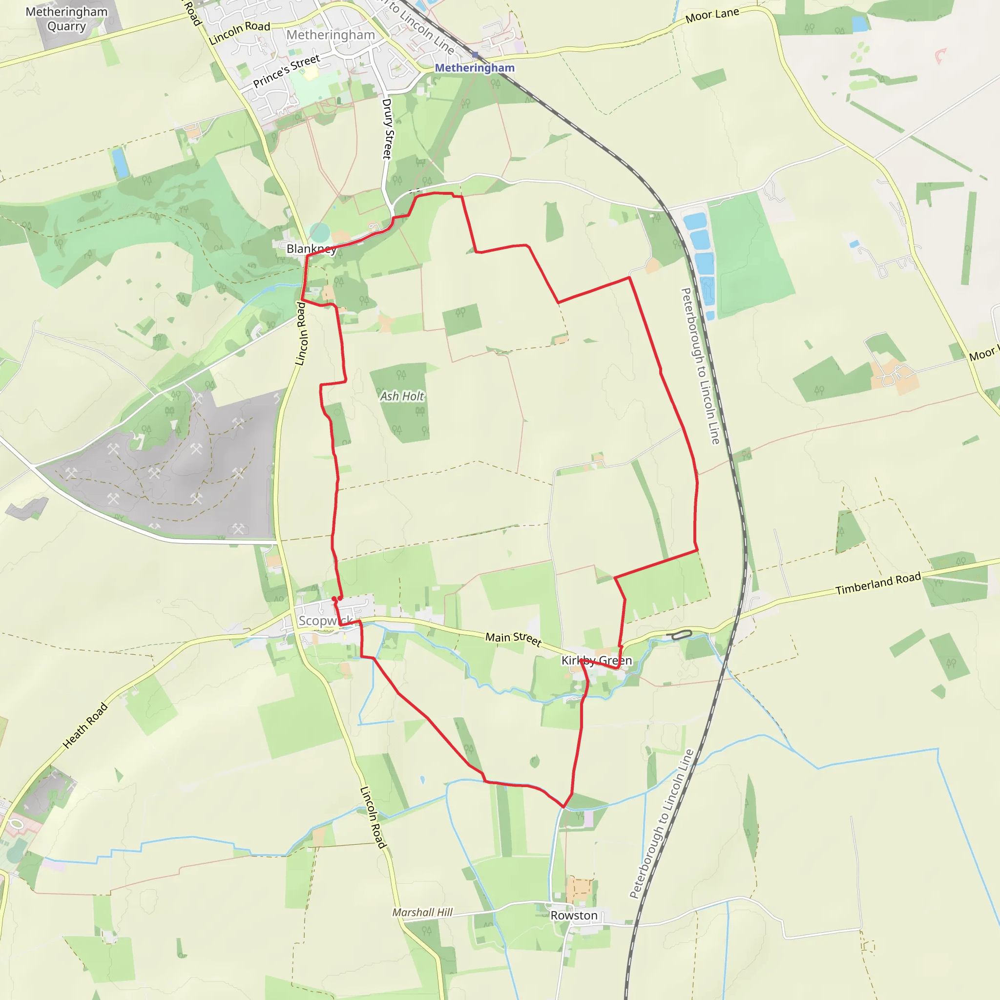 Scopwick - Kirkby Green and Blankney mobile static map