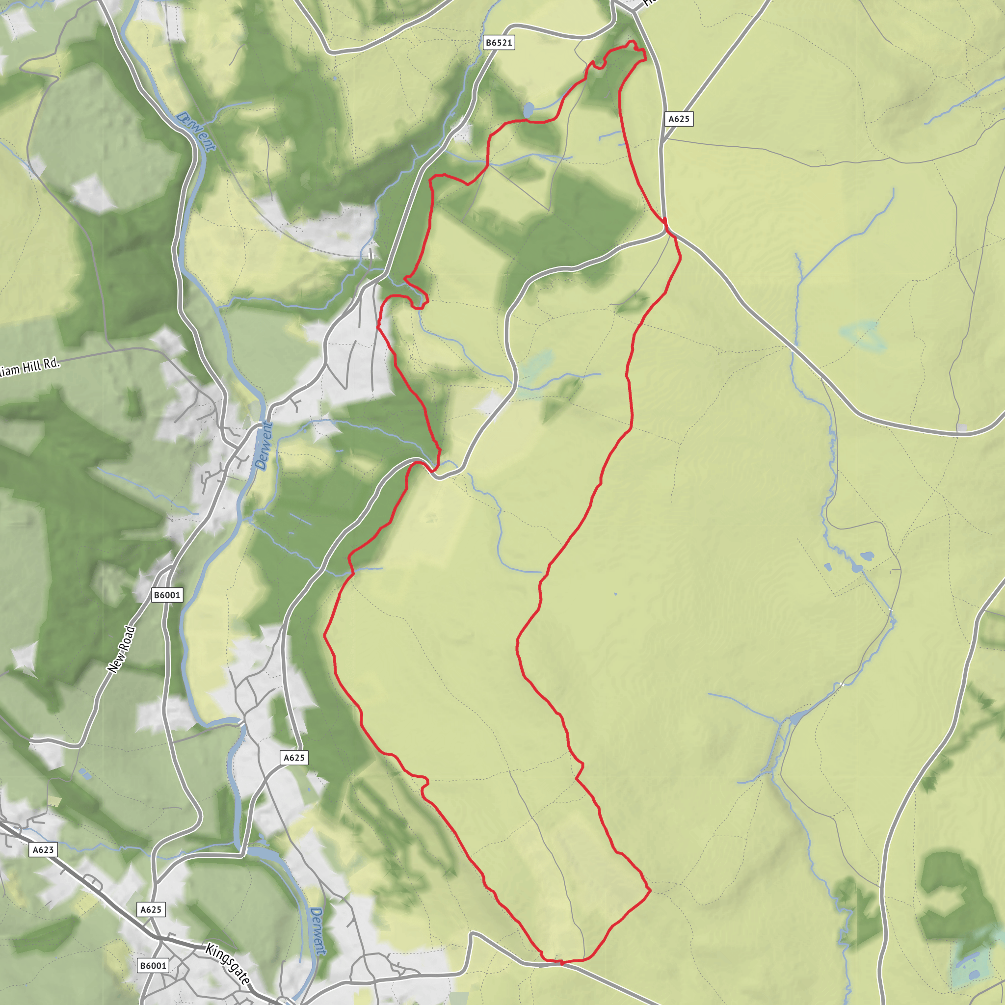 White Edge and Hay Wood Loop mobile static map