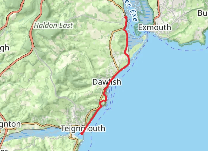 Teignmouth to dawlish warren mobile static map