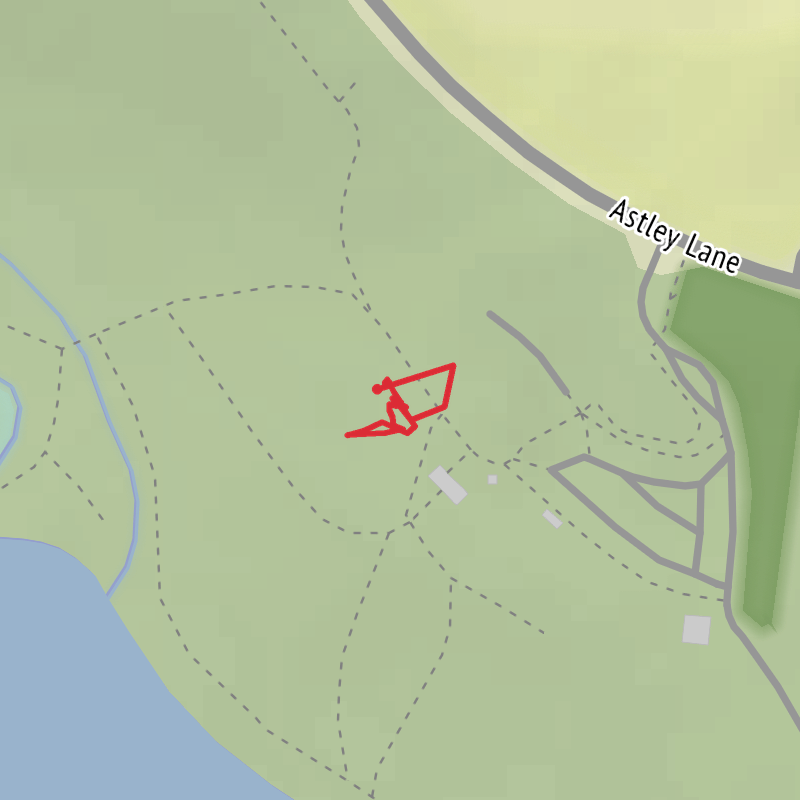 A map preview of the recording Leeds Hiking.