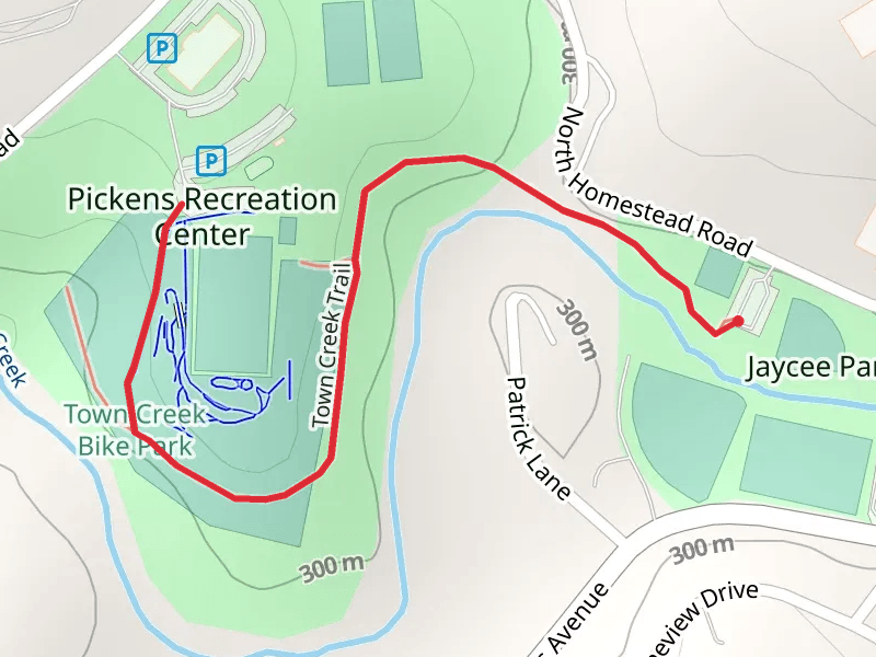 Pickens Recreation Canter via Town Creek Trail