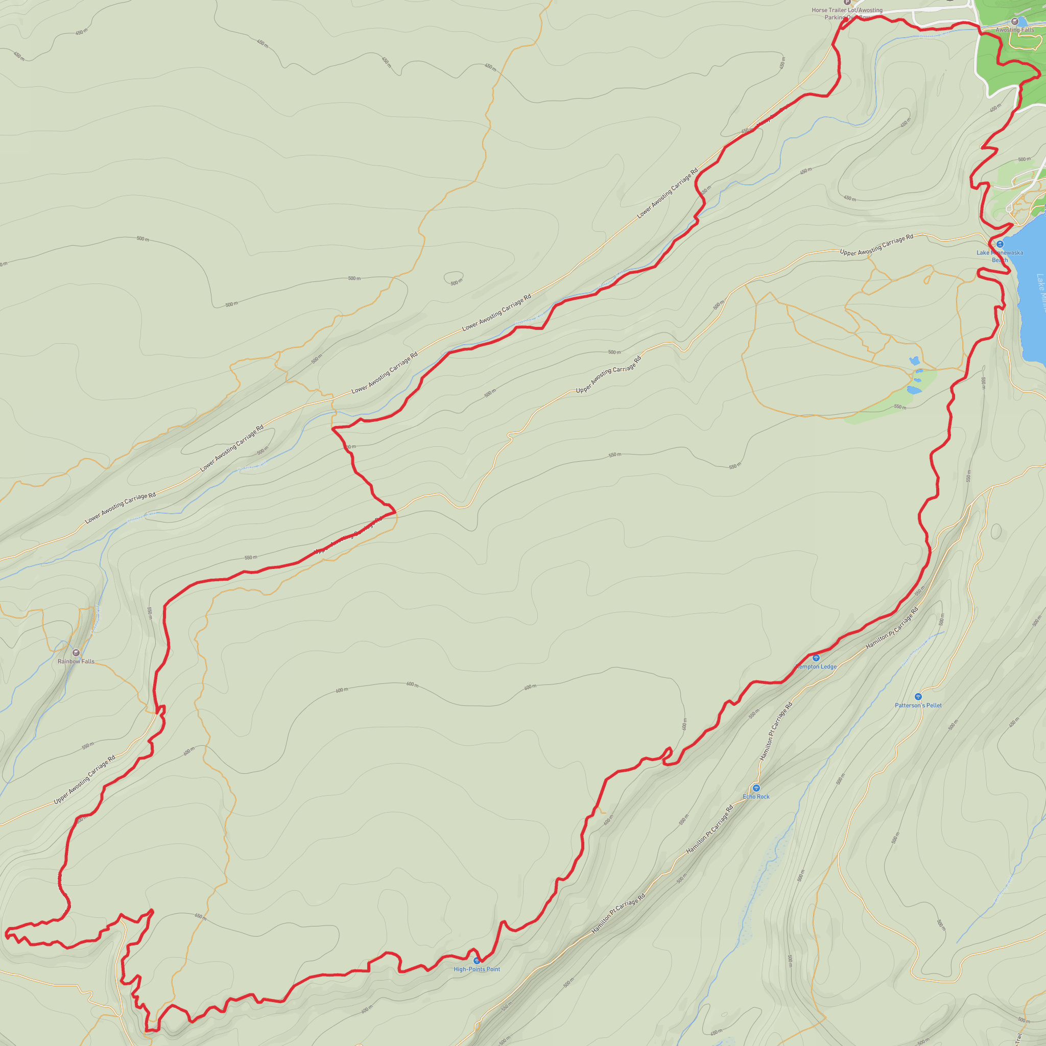 Shawangunk Ridge Loop mobile static map