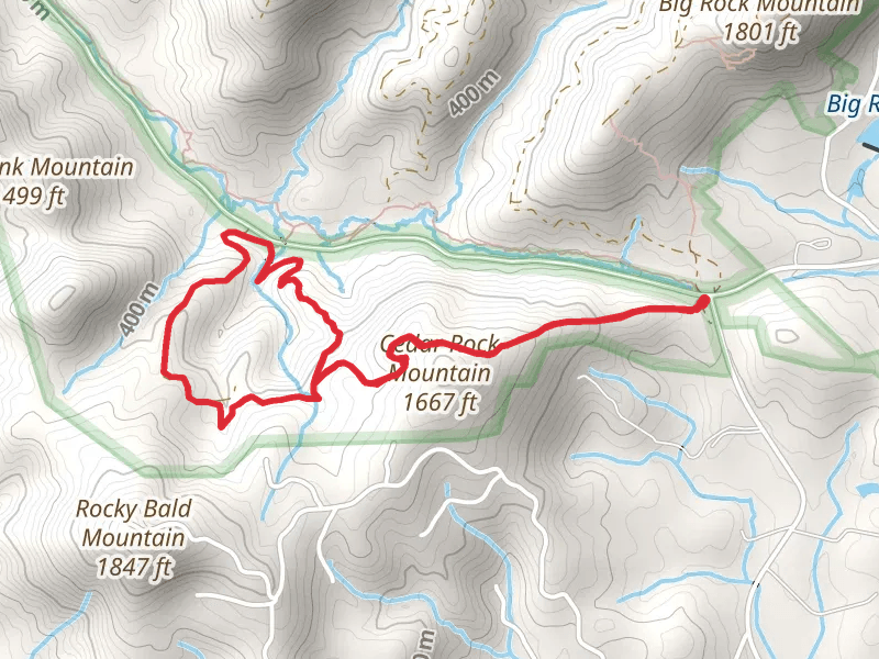 Cedar Rock and Rocky Bald Loop Trail
