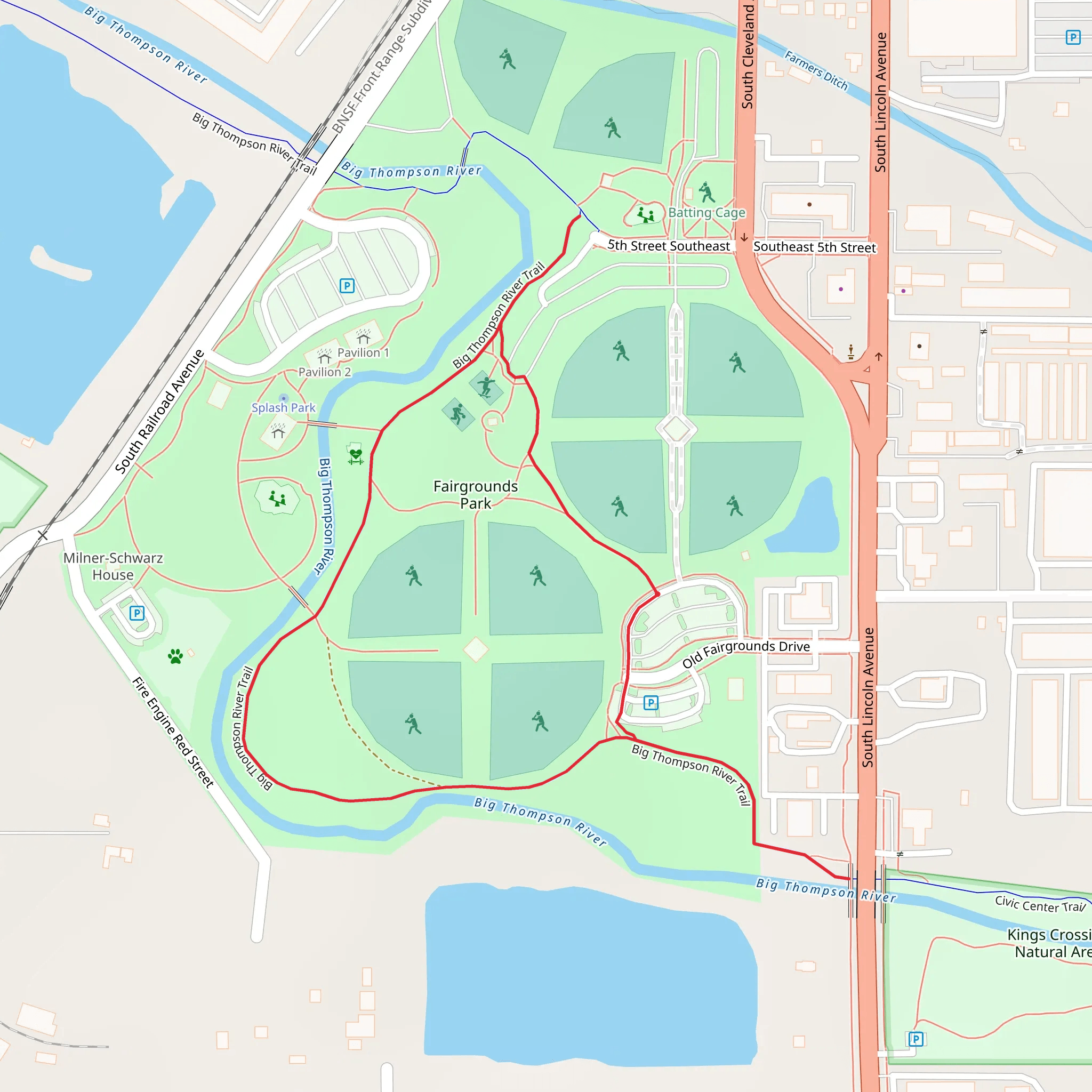 Fairgrounds Park Loop mobile static map