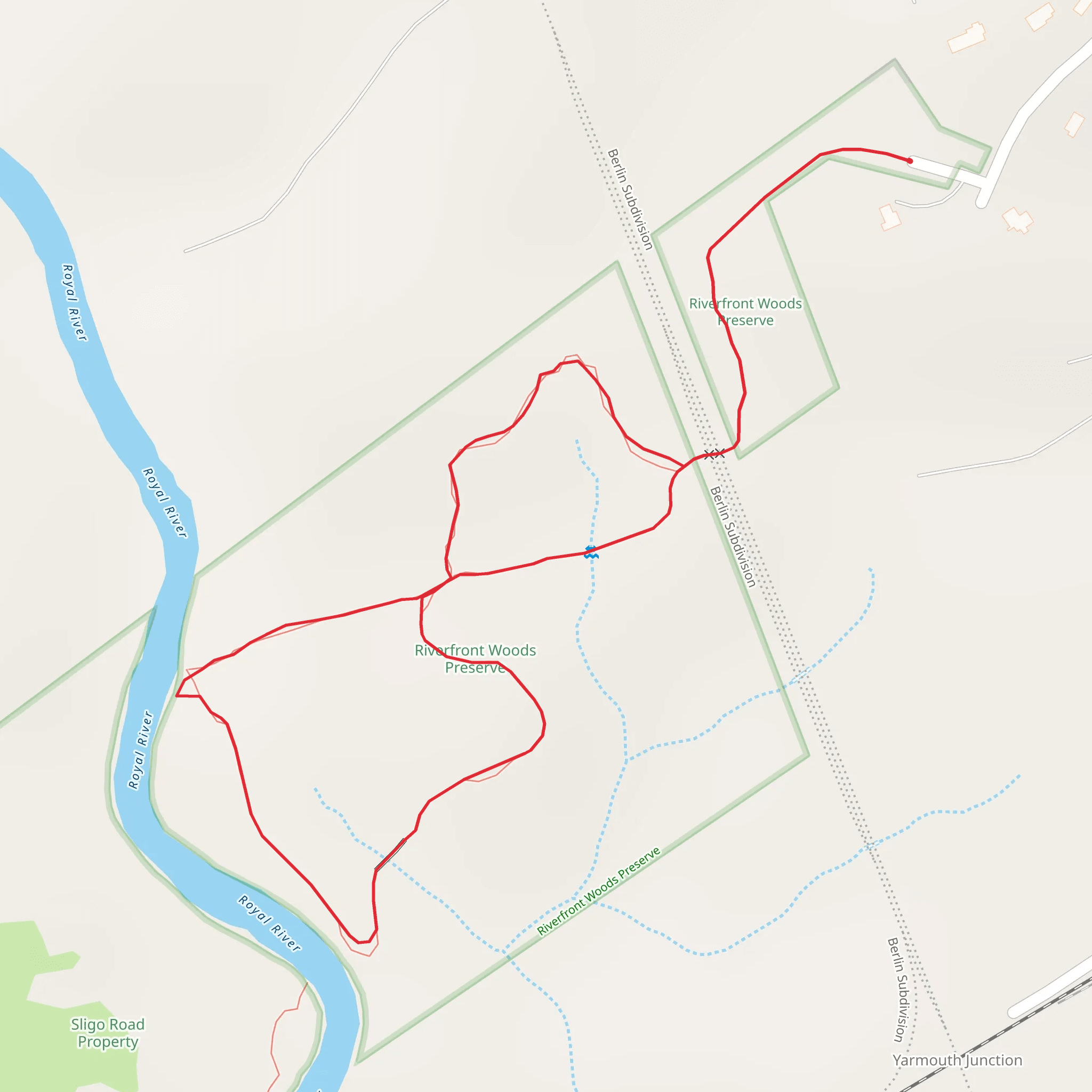 Royal River from Alder Brook Lane mobile static map